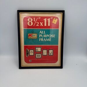 Vintage Kmart 1981-82 All Purpose Frame 8.5x11 Black Gold Trim S.S. Kresge Co
